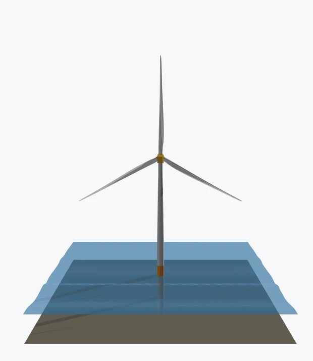 IEA 22 MW 单桩基础三维模型